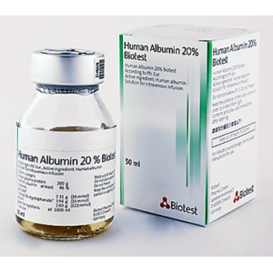 Human Albumin 20% 50 mL IV  infusion Vial